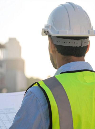 civil-engineer-architect-wearing-safety-helmet-reflective-vest-is-inspecting-blueprints Administración y gerencia de proyectos